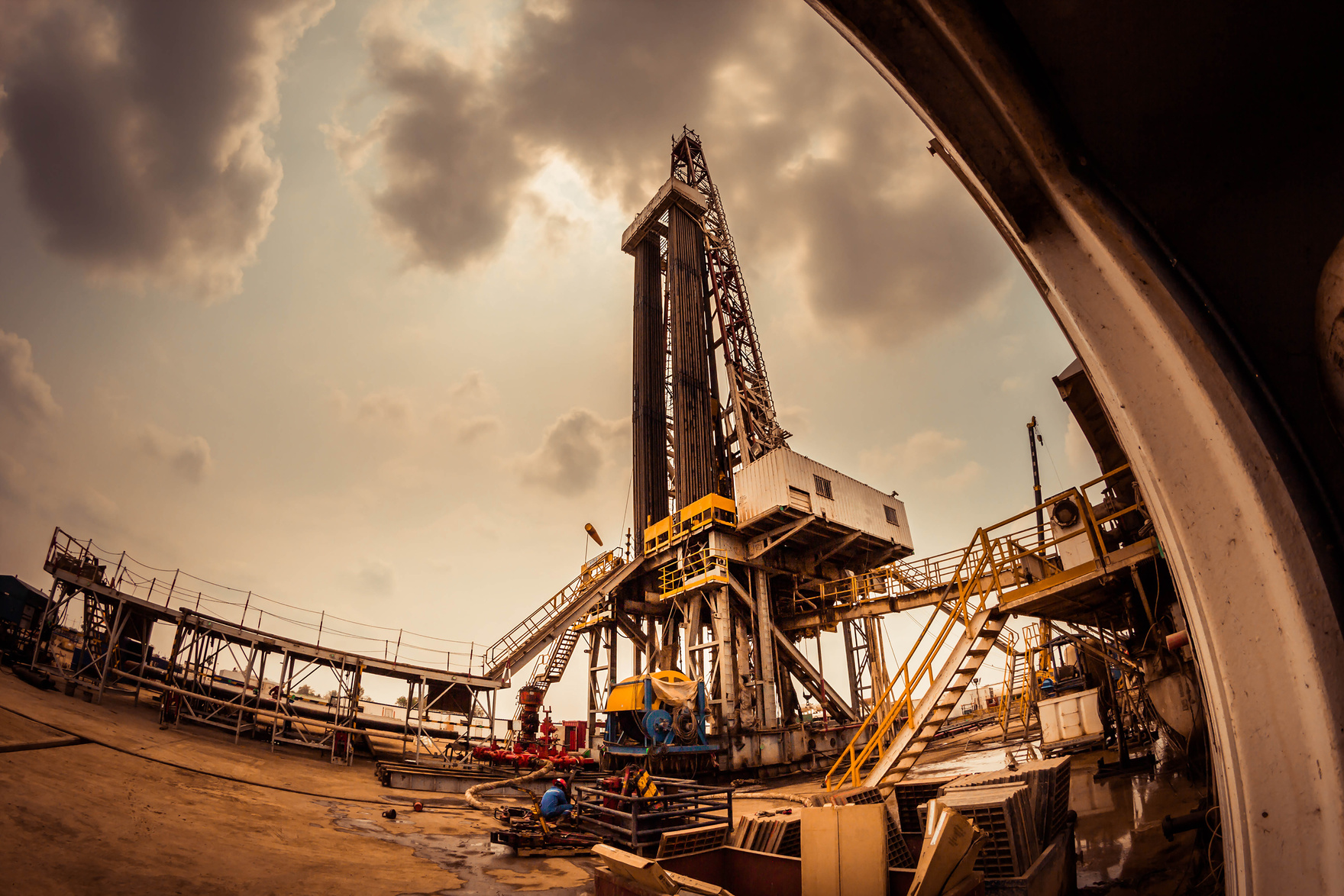 Instalação industrial de petróleo